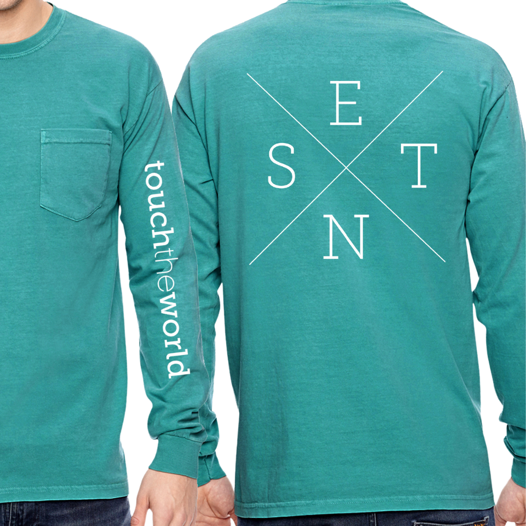 SENT long sleeve teal t-shirt