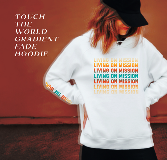 Living on Mission gradient fade hoodie