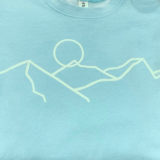 "created" crew neck sweatshirt